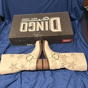 Dingo Cream Star Embellished Boots